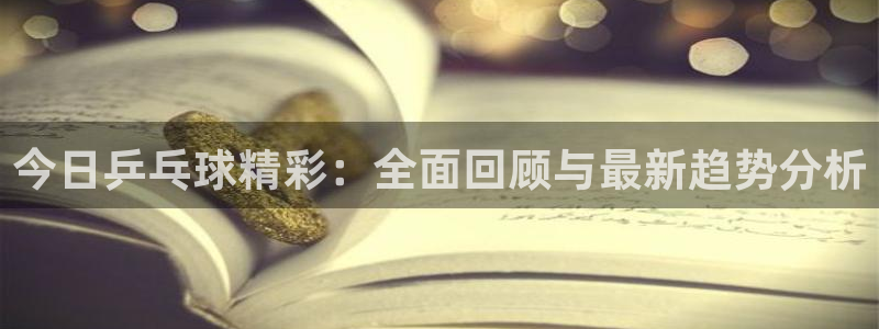 易游电子娱乐：今日乒乓球精彩：全面回顾与最新趋势分析